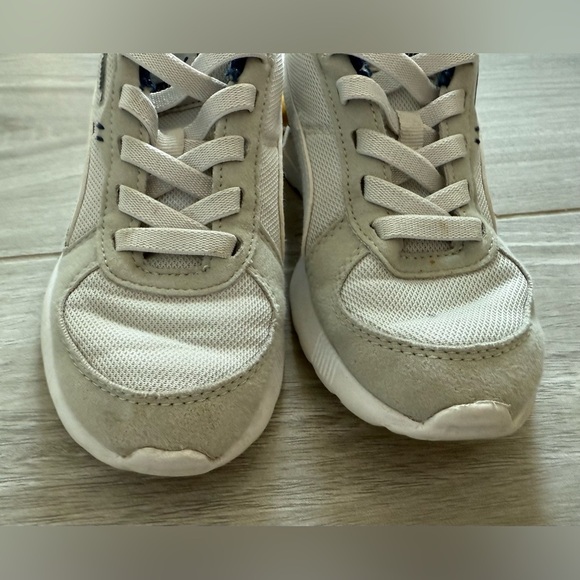 Puma R78 Toddler Kids Shoes Sneakers Light Gray Yellow Navy Blue Size 1C - Picture 7 of 8